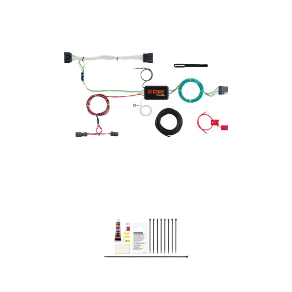 CURT 56251 Vehicle-Side Custom 4-Pin Trailer Wiring Harness, Fits Select Kia Sportage - CURT