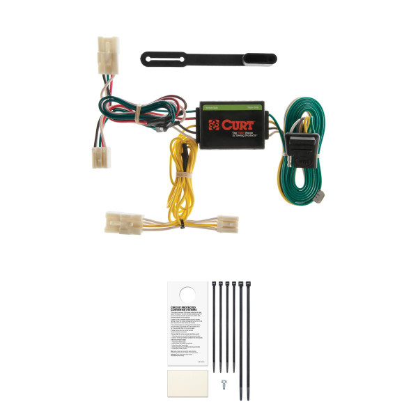 CURT 55307 Vehicle-Side Custom 4-Pin Trailer Wiring Harness, Fits Select Toyota RAV4 - CURT