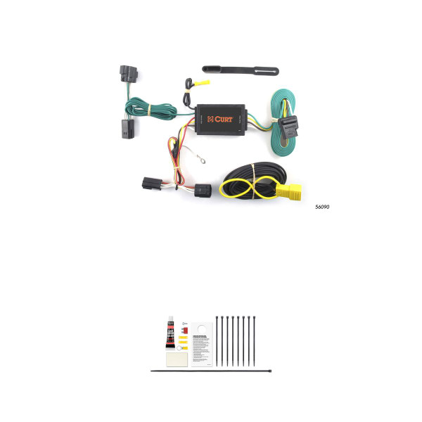 CURT 56090 Vehicle-Side Custom 4-Pin Trailer Wiring Harness, Fits Select Ford Transit Connect - CURT