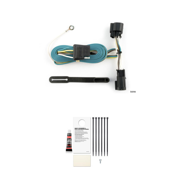 CURT 56046 Vehicle-Side Custom 4-Pin Trailer Wiring Harness, Fits Select Chevrolet Impala - CURT