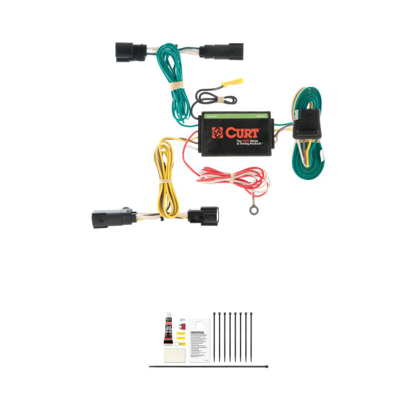 CURT 56121 Vehicle-Side Custom 4-Pin Trailer Wiring Harness, Fits Select Lincoln MKX - CURT