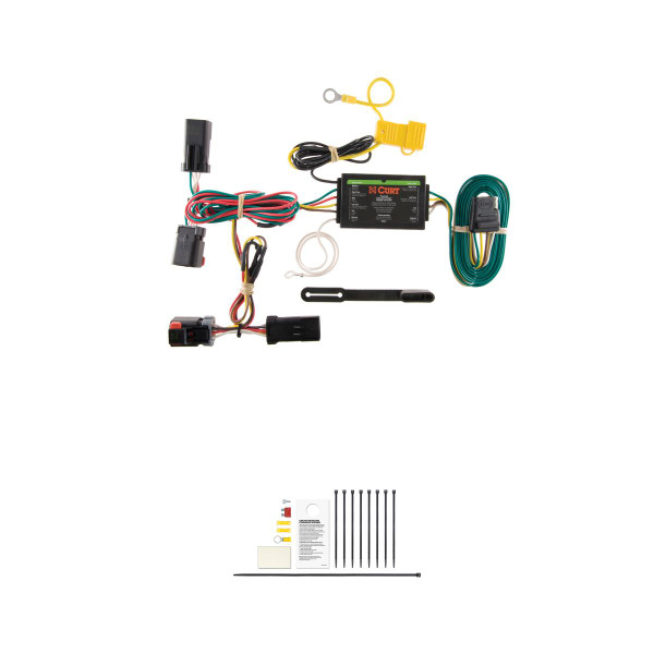 CURT 56145 Vehicle-Side Custom 4-Pin Trailer Wiring Harness, Fits Select Chrysler 300 - CURT
