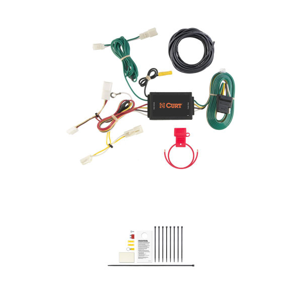 CURT 56106 Vehicle-Side Custom 4-Pin Trailer Wiring Harness, Fits Select Toyota Sienna - CURT