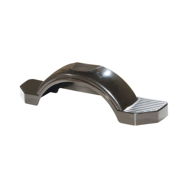 Set of 2, Fulton 12 in. Top & Side Step Black Trailer Fender 008582