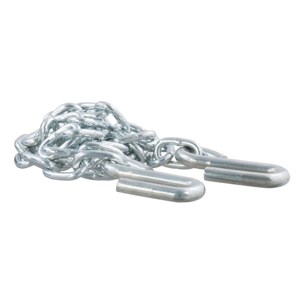 CURT 80010 48-Inch Trailer Safety Chain with 3/8-In S-Hooks, 2,000 lbs Break Strength - CURT