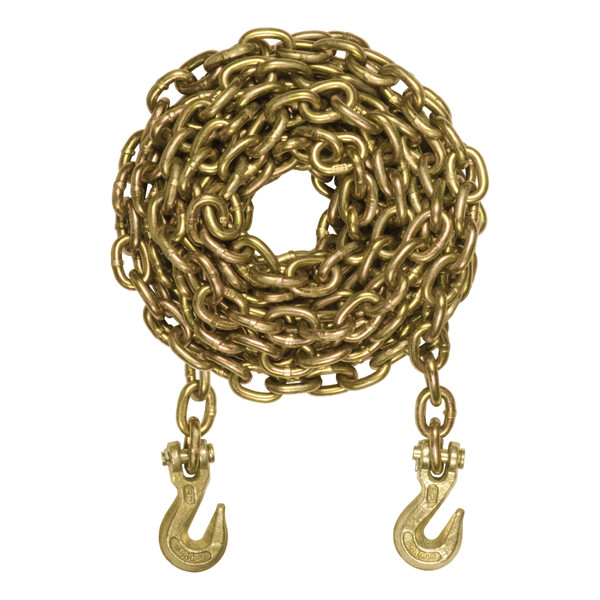 CURT 80308 25-Foot Transport Binder Chain, 5/16-Inch Clevis Hooks, 18,800 lbs Break Strength, Load Tie-Down, Trailer, Flatbed - CURT