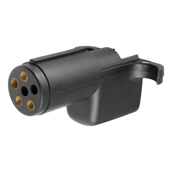 CURT 57620 6-Way Round Vehicle Side to 4-Way Flat Trailer Wiring Adapter - CURT