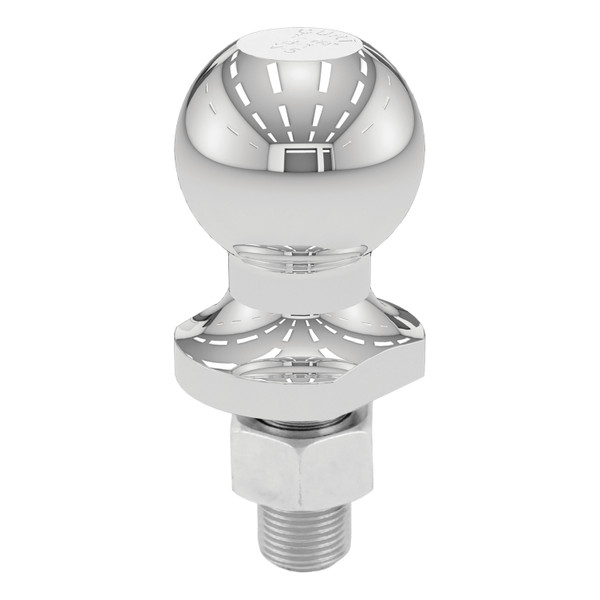 CURT 40095 Chrome ATV, UTV, Lawn Tractor Hitch Ball, 2,000 lbs, 1-7/8-Inch Diameter, 5/8 x 1-3/4-Inch Shank - CURT