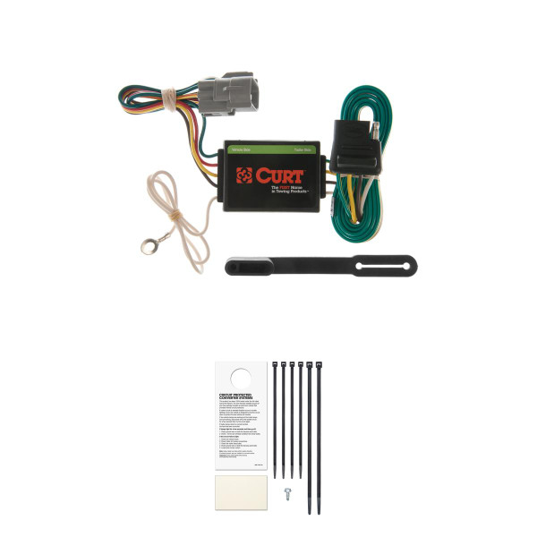 CURT 55365 Vehicle-Side Custom 4-Pin Trailer Wiring Harness, Fits Select Toyota Land Cruiser, Lexus LX470 - CURT