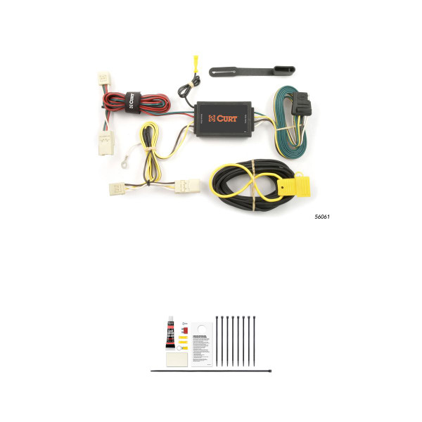 CURT 56061 Vehicle-Side Custom 4-Pin Trailer Wiring Harness, Fits Select Subaru Impreza - CURT