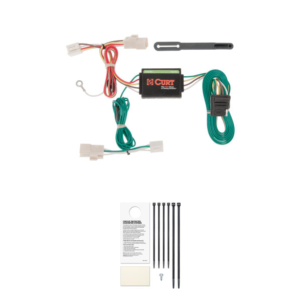 CURT 56149 Vehicle-Side Custom 4-Pin Trailer Wiring Harness, Fits Select Hyundai Accent Sedan - CURT