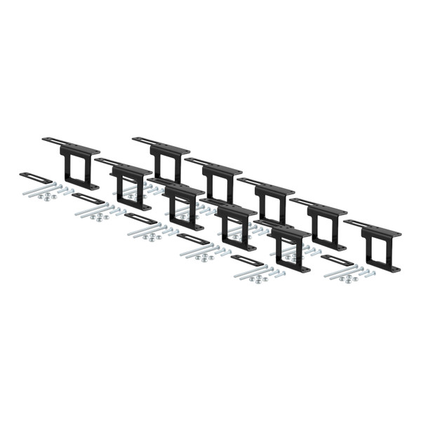 CURT 58002010 Easy-Mount Vehicle Trailer Wiring Connector Mounting Bracket for 1-1/4-Inch Receiver, 4 or 5-Way Flat, 10-Pack - CURT