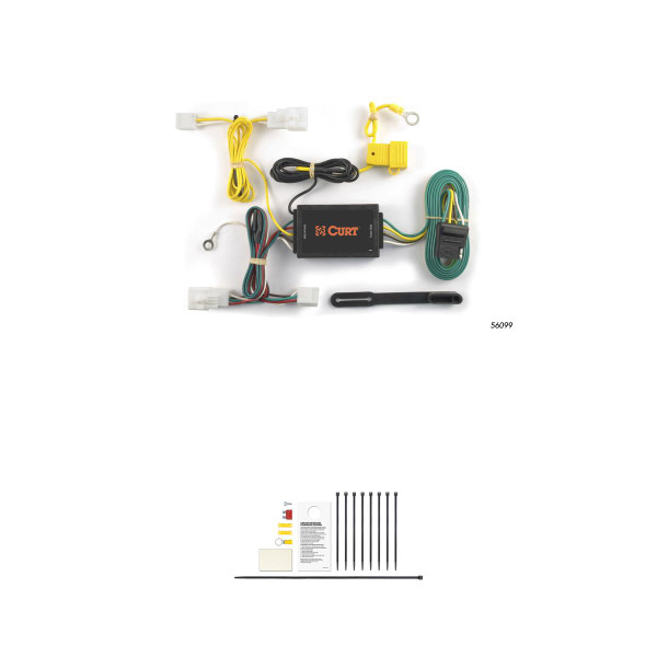 CURT 56099 Vehicle-Side Custom 4-Pin Trailer Wiring Harness, Fits Select Lexus HS250h, CT200h - CURT