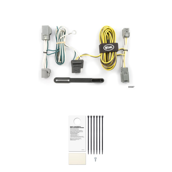 CURT 55587 Vehicle-Side Custom 4-Pin Trailer Wiring Harness, Fits Select Ford Freestyle, Five Hundred - CURT