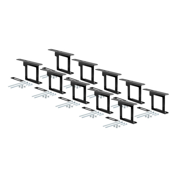 CURT 58001010 Easy-Mount Vehicle Trailer Wiring Connector Mounting Bracket for 2-Inch Receiver, 4 or 5-Way Flat, 10-Pack - CURT