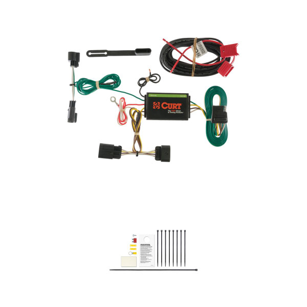 CURT 56180 Vehicle-Side Custom 4-Pin Trailer Wiring Harness, Fits Select Cadillac ATS - CURT