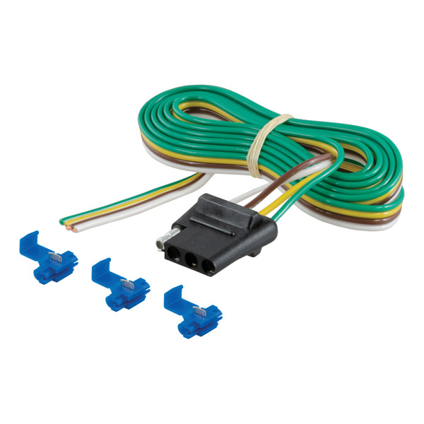 CURT 58044 Vehicle-Side 4-Pin Flat Trailer Wiring Harness with 60-Inch Wires - CURT