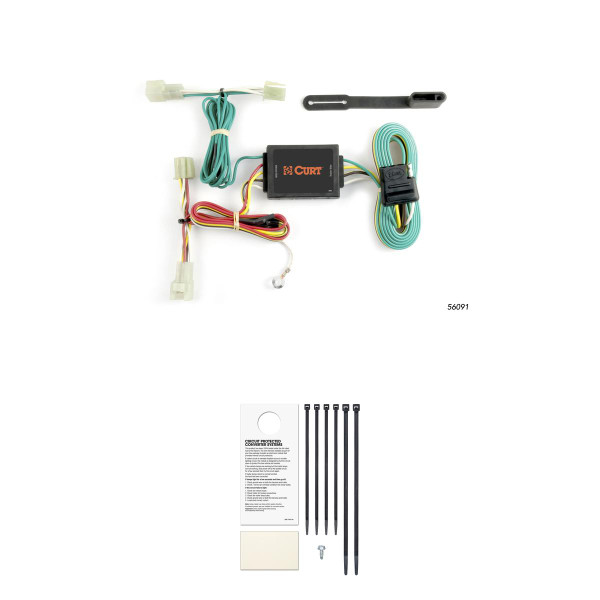 CURT 56091 Vehicle-Side Custom 4-Pin Trailer Wiring Harness, Fits Select Subaru Legacy sedan - CURT