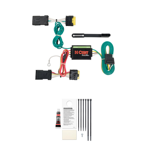 CURT 56185 Vehicle-Side Custom 4-Pin Trailer Wiring Harness, Fits Select Nissan Versa Sedan without LED Taillights - CURT