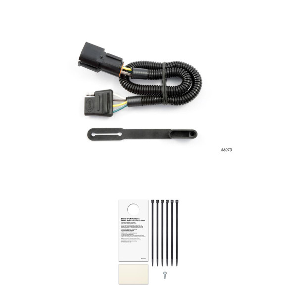 CURT 56073 Vehicle-Side Custom 4-Pin Trailer Wiring Harness, Fits Select Ford Freestar, Mercury Monterey - CURT