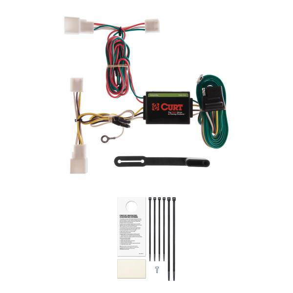 CURT 55308 Vehicle-Side Custom 4-Pin Trailer Wiring Harness, Fits Select Toyota Camry - CURT