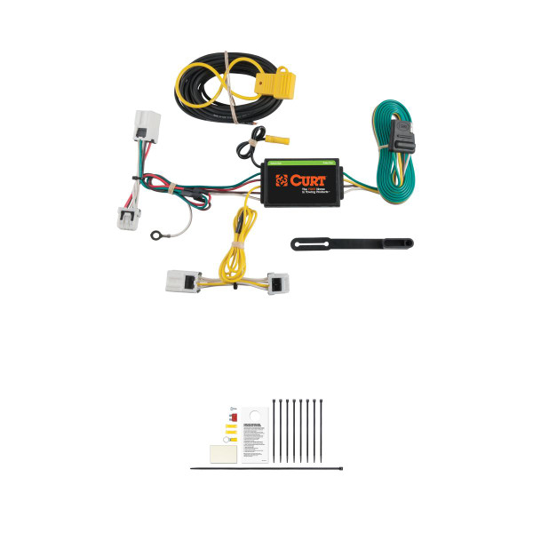 CURT 56117 Vehicle-Side Custom 4-Pin Trailer Wiring Harness, Fits Select Infiniti G37 Convertible with Power-Retractable Hardtop - CURT