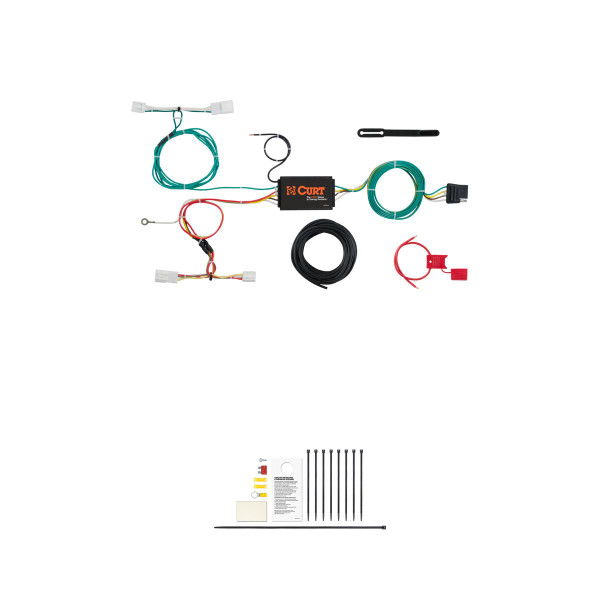 CURT 56309 Vehicle-Side Custom 4-Pin Trailer Wiring Harness, Fits Select Scion iM, Toyota Corolla - CURT