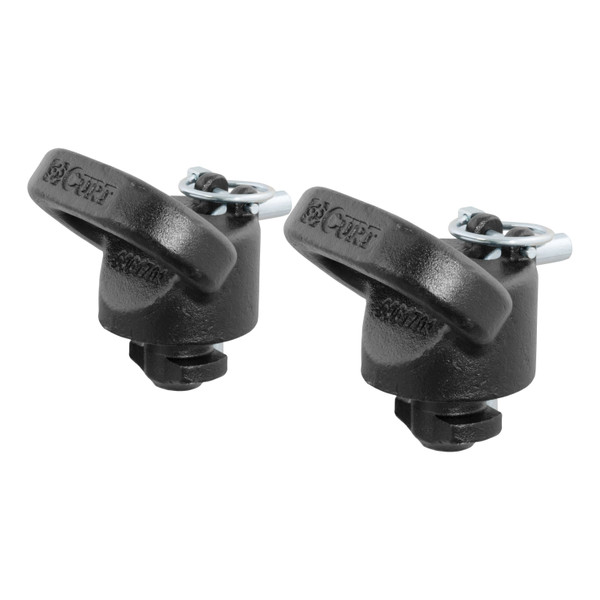 CURT 60698 OEM Puck System Gooseneck Safety Chain Anchors, 38K, Select Ram 2500, 3500 - CURT