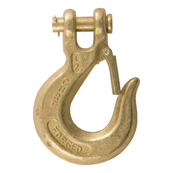 CURT 81980 1/2-Inch Forged Steel Clevis Slip Hook with Safety Latch, 48,000 lbs, 1-1/4-In Opening, 1/2" Pin - CURT