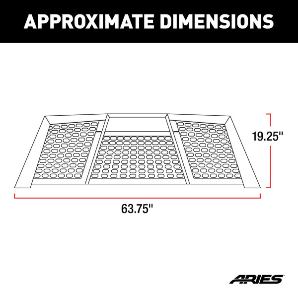 ARIES 1110112 Switchback Black Aluminum Truck Headache Rack Cab Protector, Select Ford F-150, Lightning