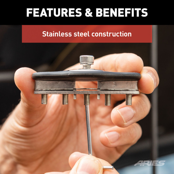 ARIES 1110315 Universal Brackets for Hood Mounted Lights, Clamp-On LED, 2-Pack