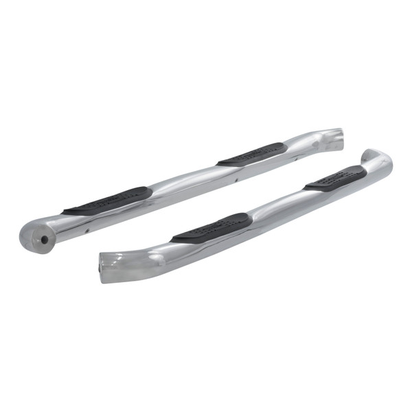 ARIES 203043-2 3-Inch Round Polished Stainless Steel Nerf Bars, No-Drill, Fits Select Ford F-150, Lightning, F-250, F-350, F-450, F-550 Super Duty - ARIES