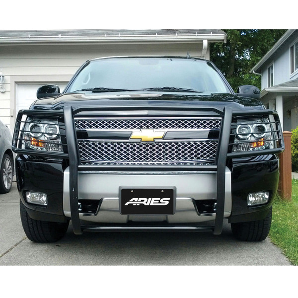 ARIES 4065 1-1/2-Inch Black Steel Grille Guard, No-Drill, Select Chevrolet Avalanche, Suburban 1500, Tahoe