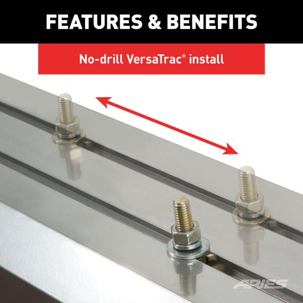 ARIES 2556023 AdvantEDGE Black Aluminum 85-Inch Truck Running Boards, Select Toyota Tacoma