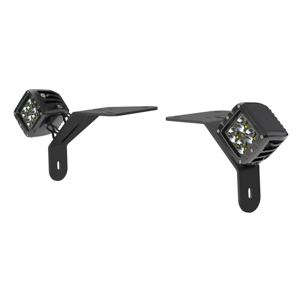 ARIES 1501305 LED Lights for Jeep Wrangler JL, Gladiator, Windshield Brackets, 2-Inch, 2,200-Lumen Spot Beams - ARIES