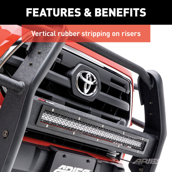 ARIES P1053 Pro Series Black Steel Grille Guard, No-Drill, Select Jeep Wrangler JL, Gladiator