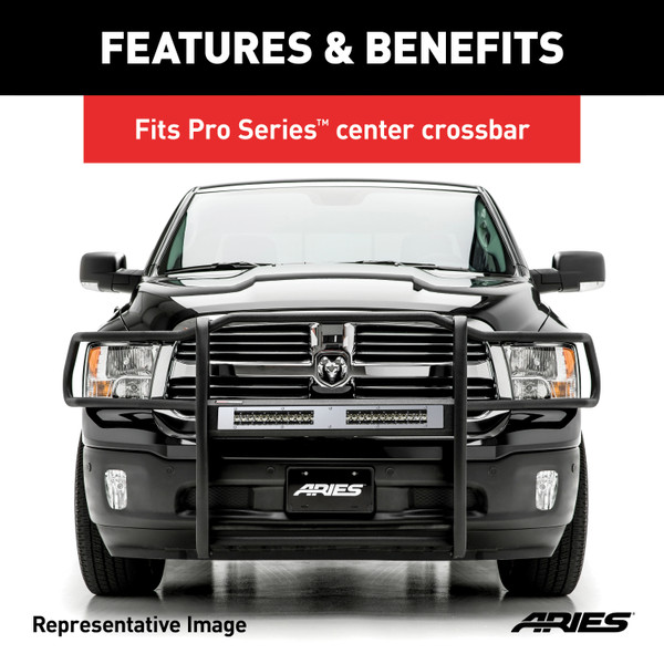 ARIES PC10OS Pro Series 30-Inch Brushed Stainless Steel Grille Guard Light Bar Cover Plate
