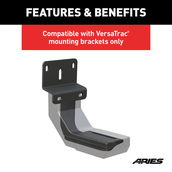 ARIES 2055180 VersaTrac Running Board Bracket Covers, 8-Pack