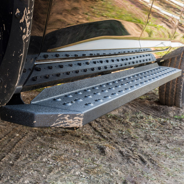 ARIES 2055536 RidgeStep Black Steel 6-1/2 x 91-Inch Truck Running Boards, Select Dodge, Ram 1500, 2500, 3500 - ARIES