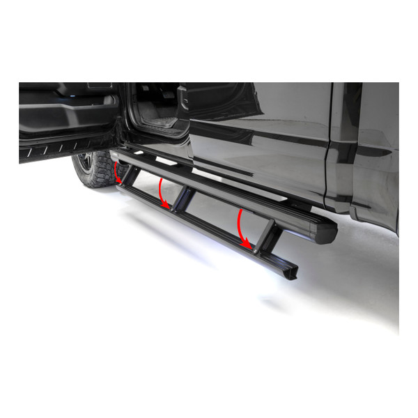 ARIES 3048326 ActionTrac 87.6-Inch Retractable Powered Running Boards, Fits Select Ford F-150 Crew Cab - ARIES