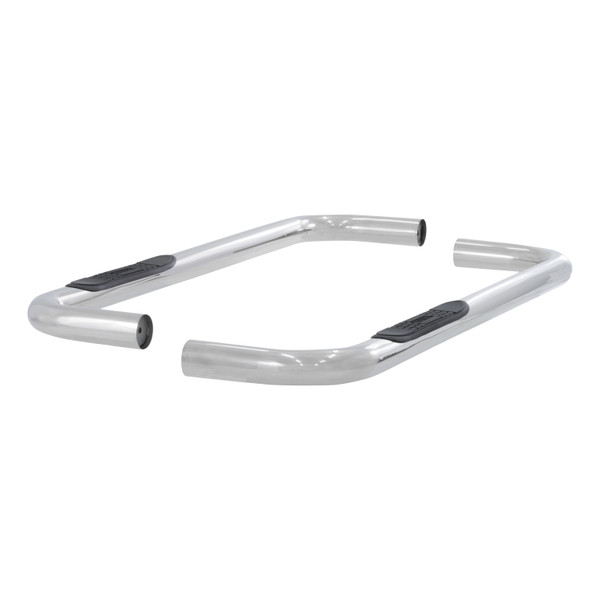 ARIES 204040-2 3-Inch Round Polished Stainless Steel Nerf Bars, No-Drill, Fits Select Chevrolet, GMC C2500, C3500, K2500, K3500 - ARIES