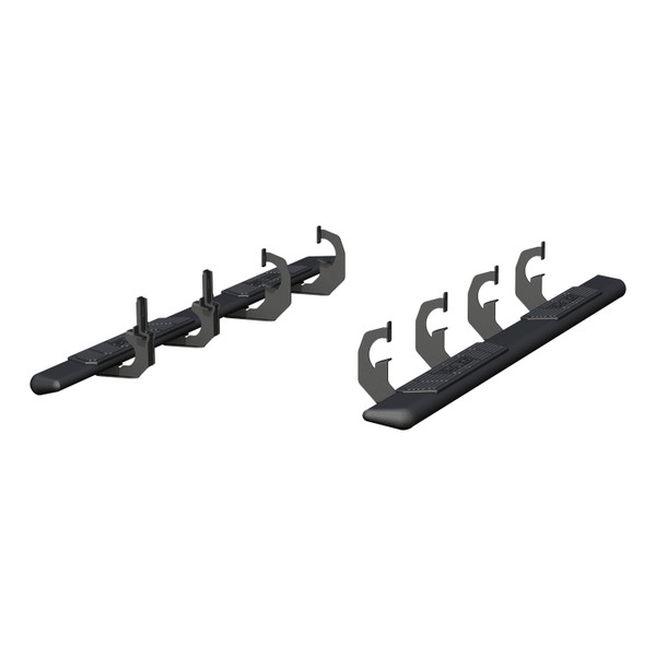ARIES 2558046 AscentStep Black Steel 5-1/2 x 91-Inch Truck Running Boards, Select Chevrolet Silverado, GMC Sierra 2500, 3500 HD