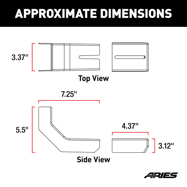 ARIES 2055140 VersaTrac Running Board Bracket Covers, 4-Pack