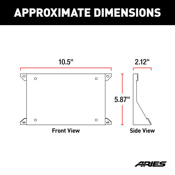ARIES 2169000 AdvantEDGE Bull Bar License Plate Bracket