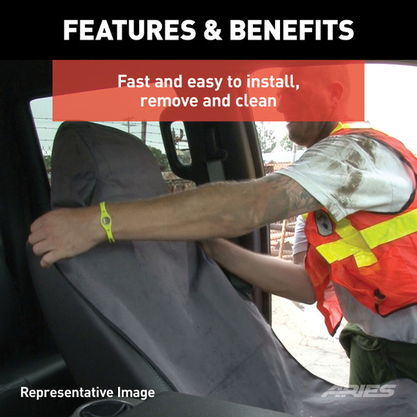 ARIES 3147-18 Seat Defender 58-Inch x 63-Inch Brown Waterproof Universal Extra-Large Bench Truck Seat Cover Protector