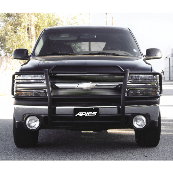 ARIES 4043 1-1/2-Inch Black Steel Grille Guard, No-Drill, Select Chevrolet Silverado 1500, Suburban, Tahoe
