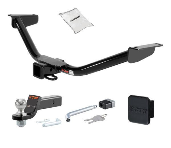 10 - 12 Acura RDX  2in. CURT Trailer Hitch + Ball Mount + Cover + Lock Kit HWA15 - CURT