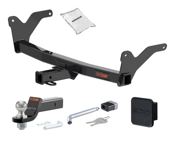 24 - 24 Lexus TX350 2in. CURT Trailer Hitch + Ball Mount + Cover + Lock Kit HWA1714 - CURT