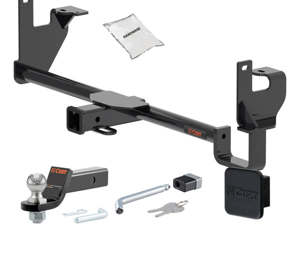 19 - 24 Lexus UX250h 2in. CURT Trailer Hitch + Ball Mount + Cover + Lock Kit HWA1720 - CURT