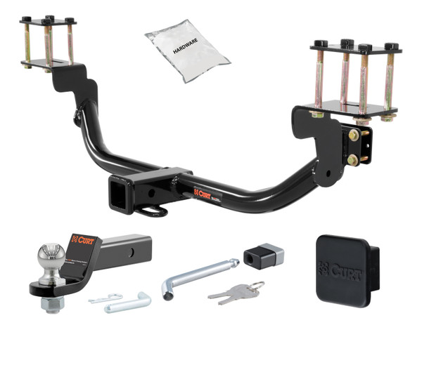 13 - 15 Mercedes-Benz GLK250 2in. CURT Trailer Hitch + Ball Mount + Cover + Lock Kit HWA1893 - CURT